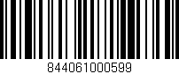 Código de barras (EAN, GTIN, SKU, ISBN): '844061000599'