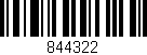 Código de barras (EAN, GTIN, SKU, ISBN): '844322'