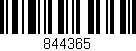 Código de barras (EAN, GTIN, SKU, ISBN): '844365'