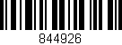Código de barras (EAN, GTIN, SKU, ISBN): '844926'