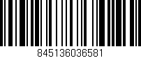 Código de barras (EAN, GTIN, SKU, ISBN): '845136036581'
