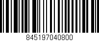 Código de barras (EAN, GTIN, SKU, ISBN): '845197040800'