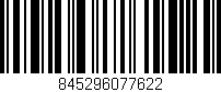 Código de barras (EAN, GTIN, SKU, ISBN): '845296077622'