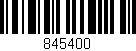 Código de barras (EAN, GTIN, SKU, ISBN): '845400'