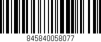 Código de barras (EAN, GTIN, SKU, ISBN): '845840058077'