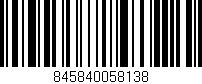Código de barras (EAN, GTIN, SKU, ISBN): '845840058138'