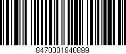 Código de barras (EAN, GTIN, SKU, ISBN): '8470001840899'