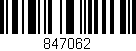 Código de barras (EAN, GTIN, SKU, ISBN): '847062'