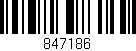 Código de barras (EAN, GTIN, SKU, ISBN): '847186'