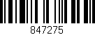 Código de barras (EAN, GTIN, SKU, ISBN): '847275'