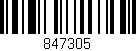 Código de barras (EAN, GTIN, SKU, ISBN): '847305'