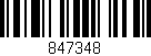 Código de barras (EAN, GTIN, SKU, ISBN): '847348'