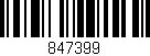 Código de barras (EAN, GTIN, SKU, ISBN): '847399'