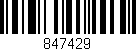 Código de barras (EAN, GTIN, SKU, ISBN): '847429'