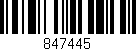Código de barras (EAN, GTIN, SKU, ISBN): '847445'