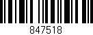 Código de barras (EAN, GTIN, SKU, ISBN): '847518'