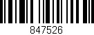 Código de barras (EAN, GTIN, SKU, ISBN): '847526'