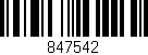 Código de barras (EAN, GTIN, SKU, ISBN): '847542'