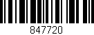 Código de barras (EAN, GTIN, SKU, ISBN): '847720'