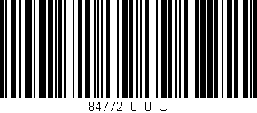Código de barras (EAN, GTIN, SKU, ISBN): '84772_0_0_U'