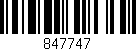 Código de barras (EAN, GTIN, SKU, ISBN): '847747'