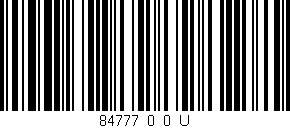 Código de barras (EAN, GTIN, SKU, ISBN): '84777_0_0_U'