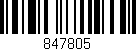 Código de barras (EAN, GTIN, SKU, ISBN): '847805'