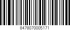 Código de barras (EAN, GTIN, SKU, ISBN): '8478070005171'