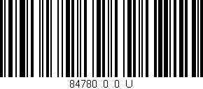 Código de barras (EAN, GTIN, SKU, ISBN): '84780_0_0_U'