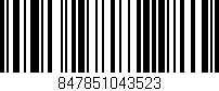 Código de barras (EAN, GTIN, SKU, ISBN): '847851043523'