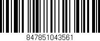 Código de barras (EAN, GTIN, SKU, ISBN): '847851043561'