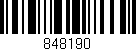 Código de barras (EAN, GTIN, SKU, ISBN): '848190'