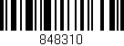 Código de barras (EAN, GTIN, SKU, ISBN): '848310'