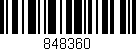 Código de barras (EAN, GTIN, SKU, ISBN): '848360'