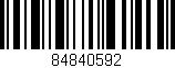 Código de barras (EAN, GTIN, SKU, ISBN): '84840592'