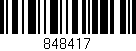 Código de barras (EAN, GTIN, SKU, ISBN): '848417'