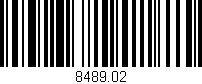 Código de barras (EAN, GTIN, SKU, ISBN): '8489.02'
