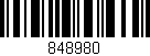 Código de barras (EAN, GTIN, SKU, ISBN): '848980'