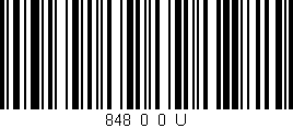 Código de barras (EAN, GTIN, SKU, ISBN): '848_0_0_U'