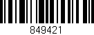 Código de barras (EAN, GTIN, SKU, ISBN): '849421'