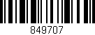 Código de barras (EAN, GTIN, SKU, ISBN): '849707'