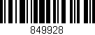 Código de barras (EAN, GTIN, SKU, ISBN): '849928'