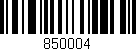 Código de barras (EAN, GTIN, SKU, ISBN): '850004'