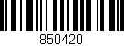 Código de barras (EAN, GTIN, SKU, ISBN): '850420'