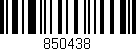 Código de barras (EAN, GTIN, SKU, ISBN): '850438'