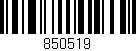 Código de barras (EAN, GTIN, SKU, ISBN): '850519'