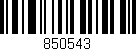 Código de barras (EAN, GTIN, SKU, ISBN): '850543'