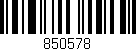 Código de barras (EAN, GTIN, SKU, ISBN): '850578'