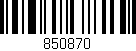 Código de barras (EAN, GTIN, SKU, ISBN): '850870'