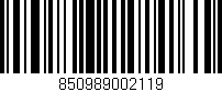 Código de barras (EAN, GTIN, SKU, ISBN): '850989002119'